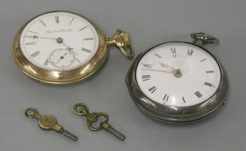 Lot 34 - An Elgin rolled gold open faced pocket watch