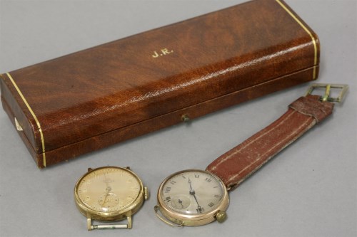 Lot 43 - A 9ct gold gentleman's Smiths mechanical watch head