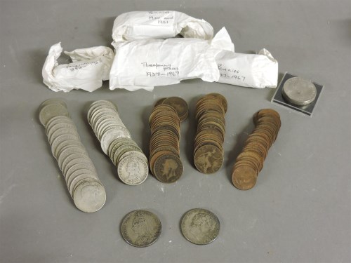Lot 98 - A quantity of pre-decimal coins
