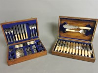Lot 193 - A 1920s six place canteen of plated cutlery