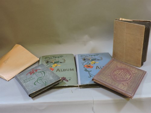 Lot 97 - Six albums of late 19th century and later postcards