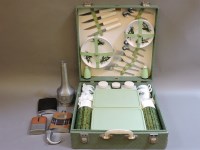 Lot 214 - A vintage Brexton picnic hamper