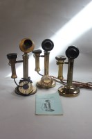 Lot 315 - Three early 20th century stick telephones