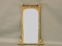 Lot 381 - An Arts and Crafts painted pier mirror