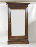 Lot 654 - A French rosewood mirror door armoire