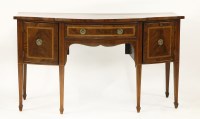 Lot 707 - A George III style mahogany bow front sideboard