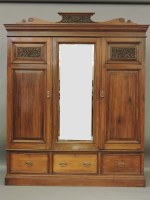 Lot 678 - A Victorian mahogany wardrobe