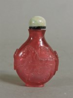Lot 56 - A Chinese ruby glass scent bottle and stopper