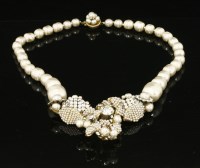 Lot 2 - A Miriam Haskell simulated baroque pearl