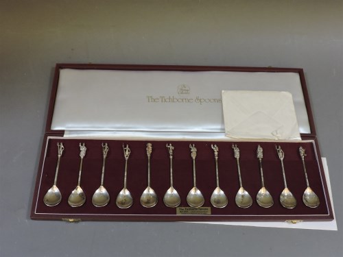 Lot 69 - A set of twelve modern silver spoons 'The Tichborne Spoons Collection'