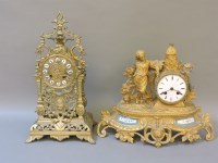 Lot 168 - Two gilt mantel clocks