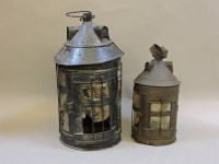 Lot 179 - Two 19th century iron lamps