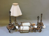 Lot 234 - A pair of 19th century matching French bronze table lights