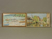 Lot 339 - Faith Sheppard (1920-2008)
CHARTRES CATHEDRAL AND PONT ST HILAIRE;
CLOVELLY BEACH
Two