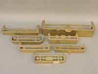 Lot 189 - Seven Victorian brass miniature fenders
