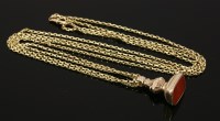 Lot 272 - A Victorian gold hollow belcher link guard chain