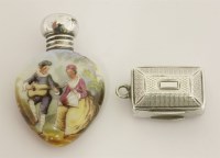 Lot 241 - An Edwardian silver-mounted porcelain scent bottle