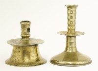 Lot 420 - A brass candlestick