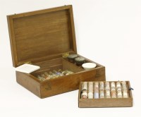 Lot 90 - A Victorian mahogany presentation box of ceramic colours