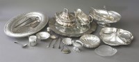 Lot 370 - A collection of silver plated items