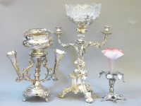 Lot 415 - Three silver plated table centre pieces