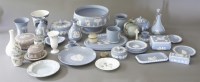 Lot 349 - A collection of modern Wedgwood blue jasper ware