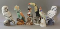 Lot 290 - Six modern bird figures