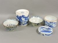 Lot 540 - Two blue and white bowls