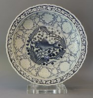 Lot 274 - A large modern Chinese blue and white charger