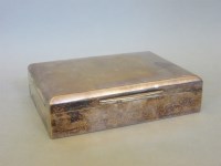 Lot 181 - A white metal table top cigarette box