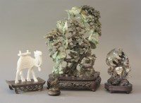 Lot 418 - A large modern soapstone group