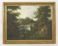 Lot 529 - 18th century manner
A MILL AND WATERFALL IN A WOODED LANDSCAPE
Oil on canvas
90 x 124cm