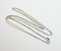 Lot 47 - A two row white gold chain