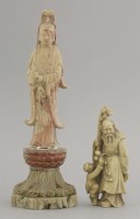 Lot 497 - A soapstone carving of Guanyin