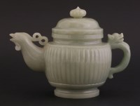 Lot 119 - A jade Teapot and Cover