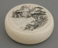 Lot 209 - A good ivory Box and Cover