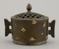 Lot 470 - A bronze incense burner and cover