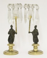 Lot 131 - A pair of table lustres