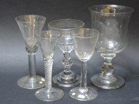 Lot 210 - Two mid 18th century wine glasses