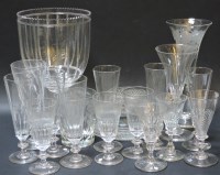 Lot 233 - A collection of 19th century cut glass ware