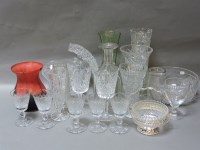 Lot 293 - A collection of mixed cut glass ware