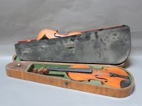 Lot 265 - A single piece back violin