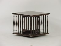 Lot 497 - An Edwardian mahogany table top revolving book stand