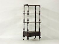 Lot 407 - A Victorian mahogany four tier whatnot