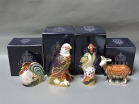 Lot 150 - Four various Royal Crown Derby porcelain paperweights