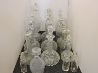 Lot 229 - A large collection of cut glass decanters