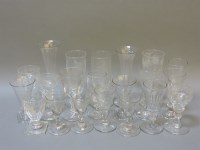 Lot 221 - A collection of 18th century and later wine glasses