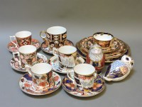 Lot 238 - Five Royal Crown Derby 'The Curator's Collection cups and saucers