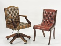 Lot 479 - A leatherette upholstered desk chair