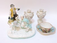 Lot 89 - A Meissen porcelain group of three children